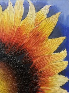 Leong Sook Mun - Sunflower, Clay and acrylic paint.