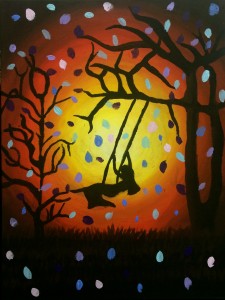 Kuah Zoe - Swing, Acrylic paint.
