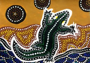 Tricia - Aboriginal painting, Acrylic paint and poster paint.