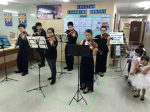 Students performing ensemble together